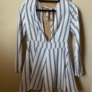 Zaful Striped Romper